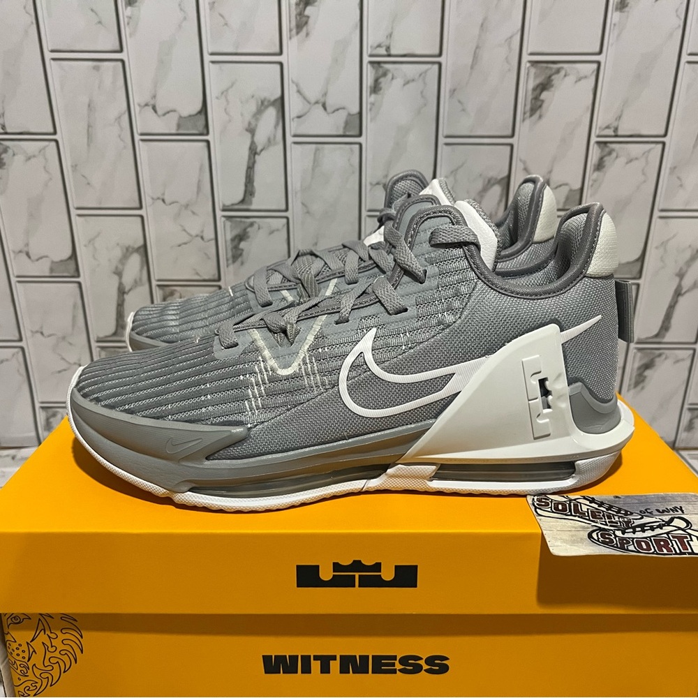 New Nike LeBron Witness 6 TB Basketball Shoes White Grey Mens 8.5 Retro Jordan